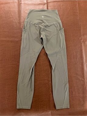 Lululemon High Rise Pace Rival Green Leggings - Size 4